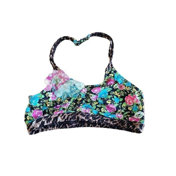 California kisses girls multicolor floral animal print swim top fits a Sz 8 slim - Picture 3 of 5